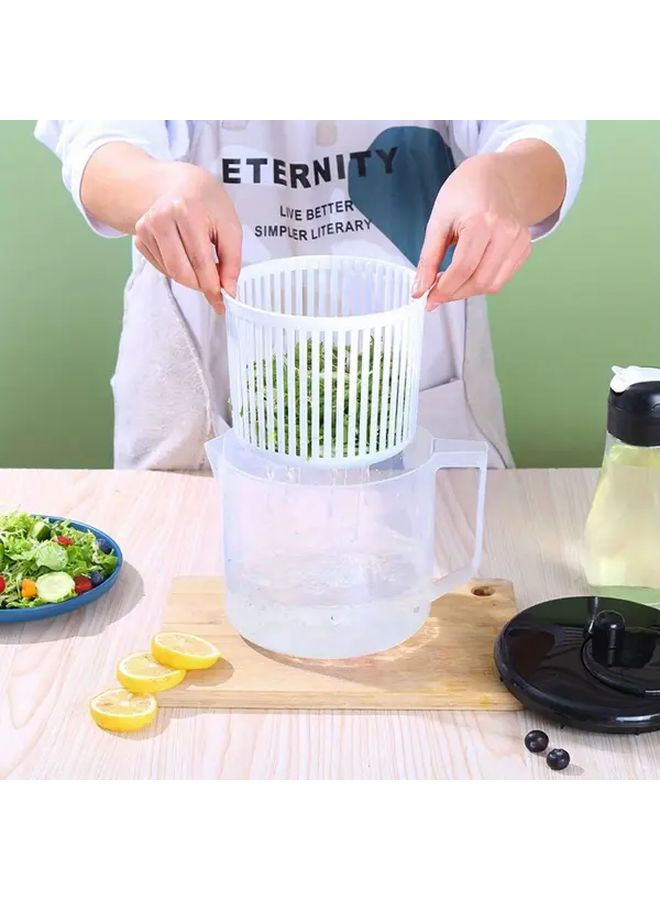 White And Green Multifunctional Vegetable Dehydrator Non Electric Salad Dryer Water Filter Squeezer - Image 2